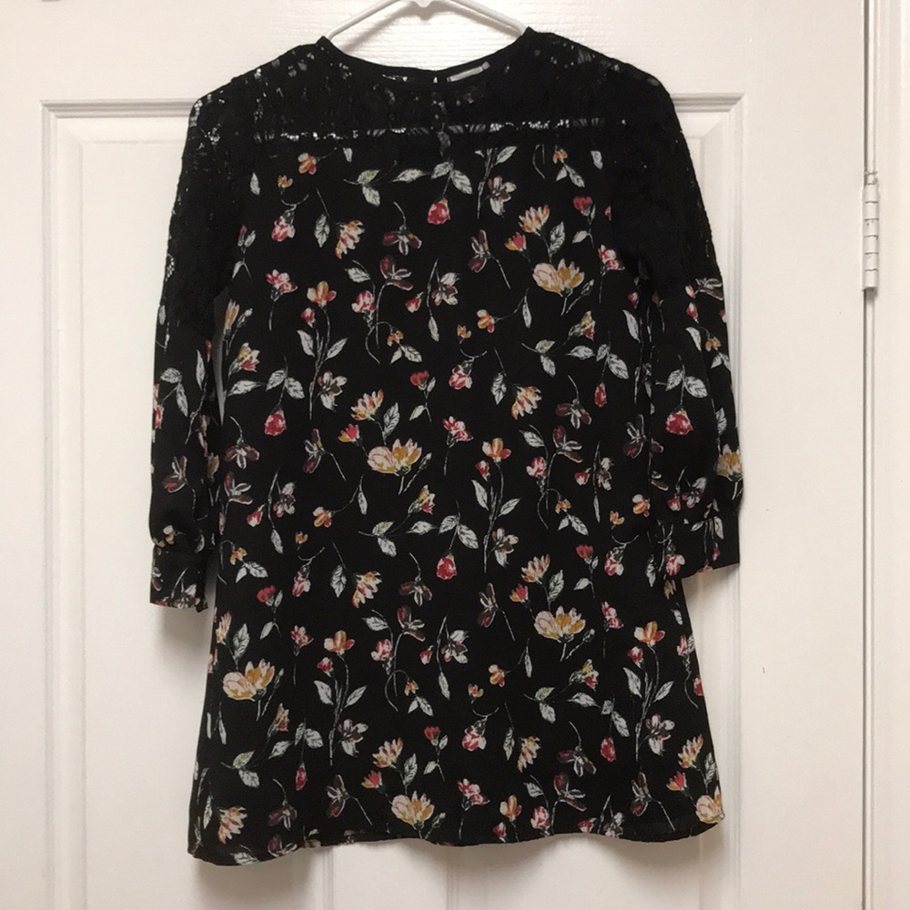 Girls Paper Crane floral 3/4 sleeve dress size 14